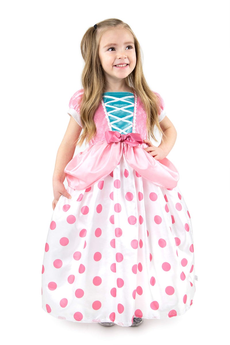 Little Adventures Bo Peep Dress up Costume (Medium) - Machine Washable Child Pretend Play and Party Dress with No Glitter - Image 1